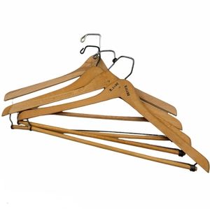 Set of 4 Vintage Wooden Suit Hangers